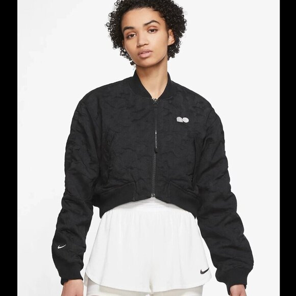 Nike Jackets & Blazers - Nike Bomber Naomi Osaka Tennis Cropped Jacket Black Medium
